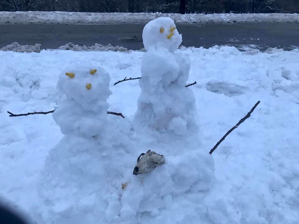 Josie JEffires Snowmen Family and Dog.jpg